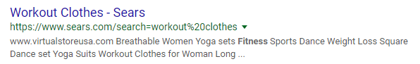 Google snippet with a meta description that's tooo long