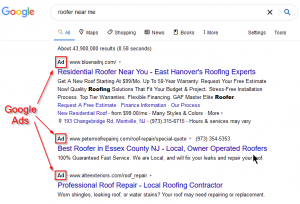 These are Google Ads, pay per click (PPC) listings.