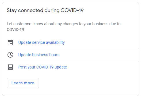 Stay Connected on Google My Business during COVID-19