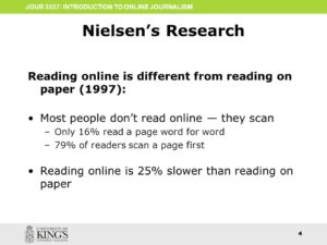 People don't read online: they scan.